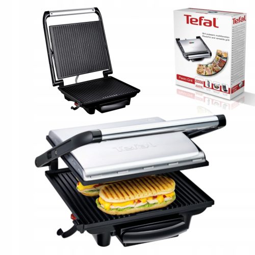  Tefal Contact, Panini, Folding Electric Grill Multifunction Electric Grill 2000W Silver/Gray 2000 W