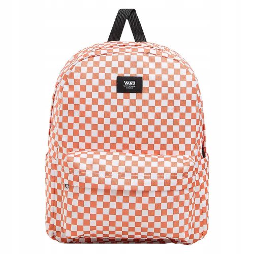 VANS OLD SKOOL CHECK BACKPAC CARNELIAN - Eco-Friendly, Stylish School and Travel Backpack