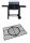  PREMIUM GARDEN CHARCOAL GRILL WITH SHELVES, COVER, CAST IRON GRATE, WHEELS 1010