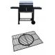  PREMIUM GARDEN CHARCOAL GRILL WITH SHELVES, COVER, CAST IRON GRATE, WHEELS 1010