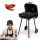  Garden Grill with Lid Portable on Wheels