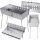  MANGAL 2 MM SUITCASE PORTABLE GRILL 10 SKEWERS CHAMPAGNE LONGEST LEGS