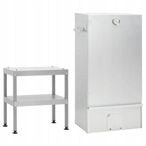  vidaXL Smoker with Table Galvanized Steel