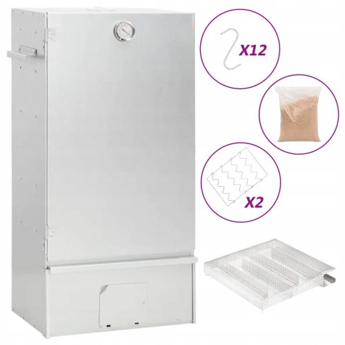  vidaXL Cold Smoke Smoker Galvanized Steel