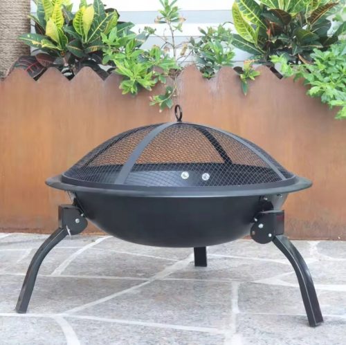  GRILL decorative fireplace 2 grates with cover for portable terrace