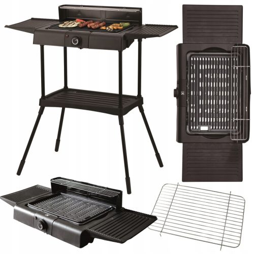  ELECTRIC STANDING TABLE GARDEN GRILL 2000W THERMOSTAT NON-STICK PLATE