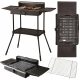  ELECTRIC STANDING TABLE GARDEN GRILL 2000W THERMOSTAT NON-STICK PLATE