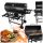  Garden Charcoal Grill with Lid and Thermometer on Wheels Large XXL 71x35 cm