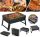  GARDEN PORTABLE TOURIST CHARCOAL GRILL SUITCASE + GRID + ACCESSORIES
