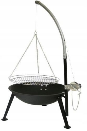  GARDEN charcoal grill TRIPOD GARDEN FIRE PIT HANGING adjustable GRATE