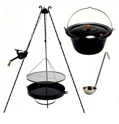  Charcoal Grill with Cast Iron Grate Large Black 57.5 x 37 cm XXL + Cover