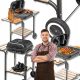  Charcoal garden grill with cover and side table for garden and plot