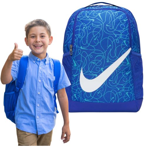 Nike Brasilia Sporty School Backpack in Blue - Durable with Spacious Storage
