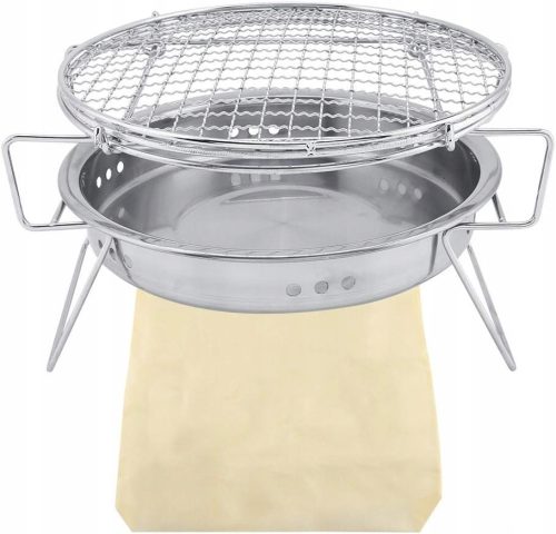  Foldable Mini Stainless Steel Grill, Charcoal Grill