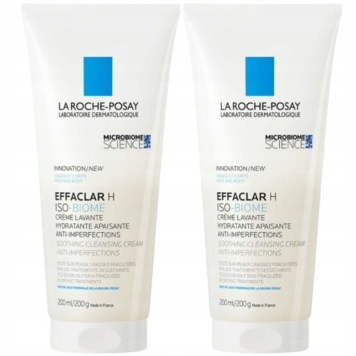 La Roche-Posay Effaclar H Iso-biome Soothing Cleansing Cream 2x200ml