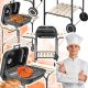  Charcoal grill with cover and side tables for the garden and plot, solid