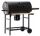  CHARCOAL BARREL GRILL WITH LID ON WHEELS WITH SHELF 101x70.5x94.5 CM