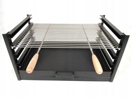  Insert for brick grill smokehouse 65.5x40x35cm stainless steel grate firebox