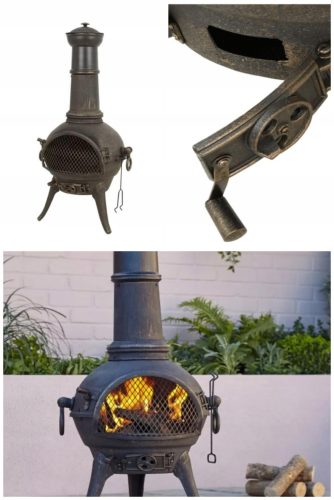  CAST IRON TERRACE HEATER GARDEN STOVE FIREPLACE