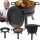  CAST IRON POT HUNTING PAN FRYING PAN FOR CAMPFIRE GRILL ROASTS 8L