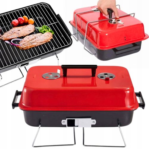  FOLDABLE PORTABLE CHARCOAL TOURIST BBQ CAMPING SUITCASE HOLIDAY +