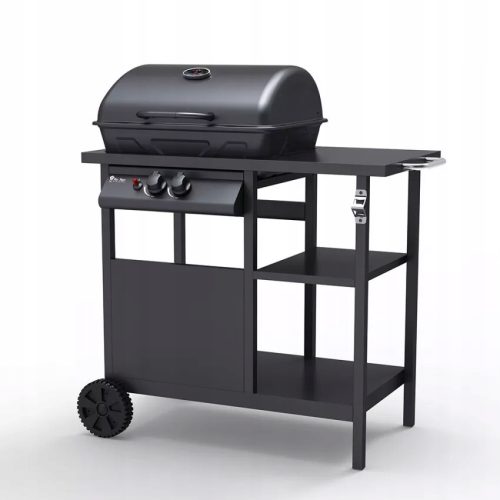  Bagnét Verd BBQ Gas GRILL 2 burners 5.5kW with a table on wheels