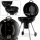  GARDEN CHARCOAL GRILL WITH LID ROUND VL04 BLACK