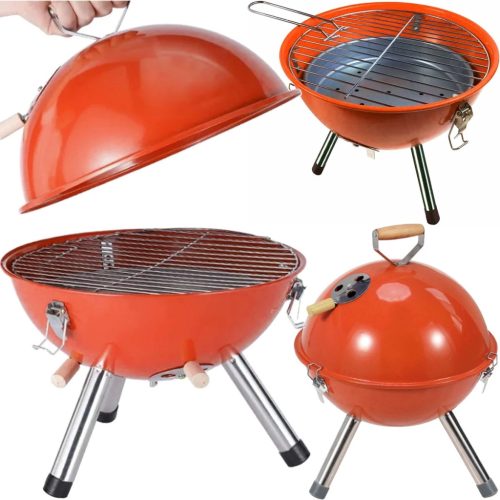  ROUND DOME GRILL CLOSED GRILL WITH LID GARDEN CHARCOAL BRIQUETTES