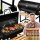  Garden charcoal grill Barrel tables steel grate with thermometer + 6kg COAL