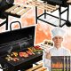 Charcoal grill Barrel tables steel solid grate with thermometer + 6kg coal