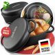  CAST IRON POT CAULDRON GRILL CAMPFIRE 8L STAND HUNTING HOLDER DUTCH-OVEN