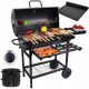  LARGE GARDEN GRILL CHARCOAL ASH PAN THERMOMETER BARREL PRIMAVEO 2 SHELVES MAT