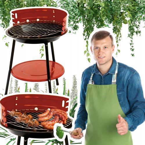  GARDEN GRILL 36 CM LIGHTWEIGHT HANDY SOLID IDEAL FOR TRIPS