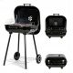  Garden Charcoal Grill Large Grate and Hinged Lid on Wheels