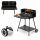  Garden Grill and Rotisserie with Adjustable Grate, Two Large Shelves, Wheels