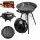  Garden Grill with Lid Adjustable Ventilation Ash Pan Charcoal Shelf