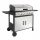  Large garden gas grill with cast iron grate and steel shelves with 6 burners