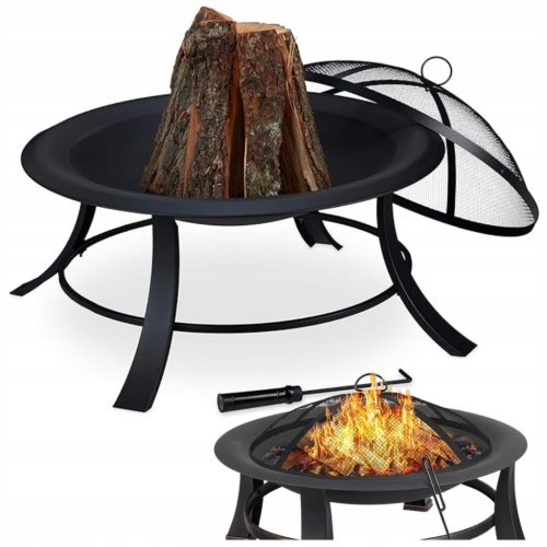  LARGE GARDEN FIREPLACE FOR CAMPFIRE GARDEN GRILL STEEL FIREPLACE GRID