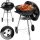  Garden Charcoal Grill With Lid On Wheels Large Grate 41 cm Ash Pan
