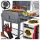 Garden charcoal grill for briquettes Closed BBQ PORTABLE WITH LID +