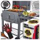  Garden charcoal grill for briquettes Closed BBQ PORTABLE WITH LID +