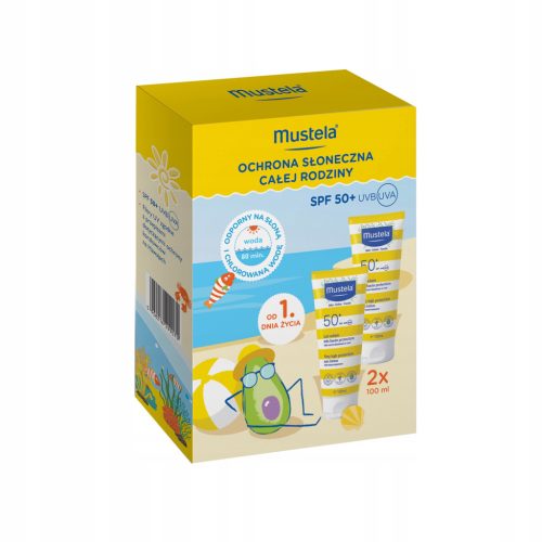 Mustela Family Sun Protection Set SPF50+ for Sensitive Skin, 2x 100ml