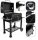  GARDEN CHARCOAL GRILL CAST IRON CHIMNEY GRATE WITH LID ASH TRAY + THERMOMETER