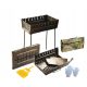  Mangal Suitcase Folding Portable Grill 2 mm. for 8 Shampoo Skewers