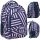 Stylish BackUP Striped School Backpack for Girls in Navy and Pink