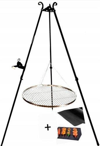  Campfire Grill Large Stainless Steel INOX Grate 80cm POLISH Tripod