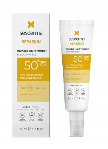 Sesderma Repaskin Invisible SPF50+ Sunscreen for Face, 50ml - Protects and Repairs