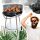  Round chrome garden grill 48 cm durable stable for balcony garden