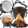  Cast iron hunting cauldron 8L pot campfire grill