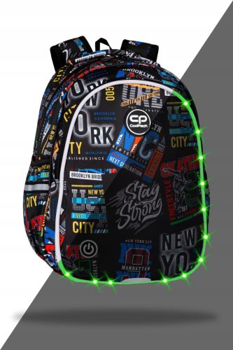 Coolpack Jimmy LED Big City Dual Compartment Backpack - Enhanced Safety Features for Kids